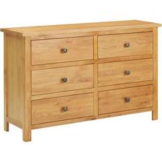 VidaXL Chest of Drawers vidaXL Solid Oak Wood Chest of Drawer 105x73cm