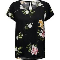 Bloemen - Vrouw Tops Only First One Ss Aop Top - Black