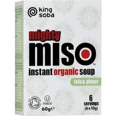 Ingefära Färdigmat King Soba Organic Mighty Miso Soup with Tofu & Ginger 60g 6st