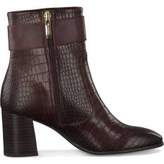 Tamaris Bootie - Merlot Croco