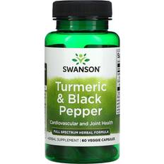 Gurkemeje og sort peber Swanson Turmeric & Black Pepper 60 stk