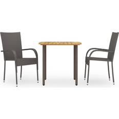 vidaXL 3072481 Essgruppe, 1 Tisch einschl. 2 Stühle