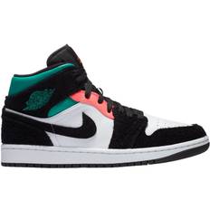 Nike Air Jordan 1 Mid SE M - White/Hot Punch/Black/Neptune Green/Barely Volt