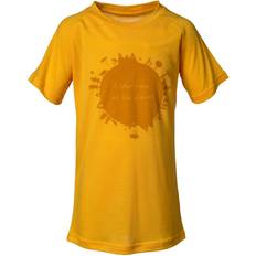 Wool T-shirts Children's Clothing Isbjörn of Sweden Kid's Earth Tee - Saffron (7100)