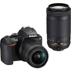 Nikon Secure Digital HC (SDHC) DSLR Cameras Nikon D3500 +AF-P DX18-55mm F3.5-5.6G VR + AF-P DX 70-300mm F4.5-6.3G ED