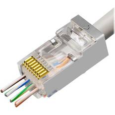 Netværk kabler MicroConnect RJ45 Cat6a F/FTP Mono Adapter 50 Pack