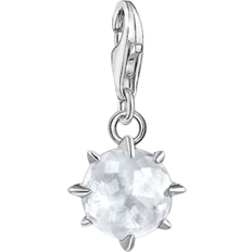 Månadssten Thomas Sabo Charm Club April Birthstone Charm - Silver/Transparent