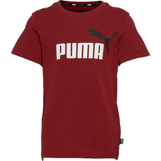 Puma Essentials+ Two-Tone Logo Youth Tee - Intense Red (586985-22)