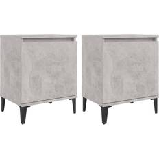 vidaXL Cabinets with Metal Legs Sengebord 30x40cm