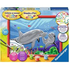 Dyr Vandfarver & Fingermaling Ravensburger Painting by Numbers Dolphins