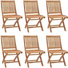 Teak Garden Chairs vidaXL 3072805 6-pack Garden Dining Chair