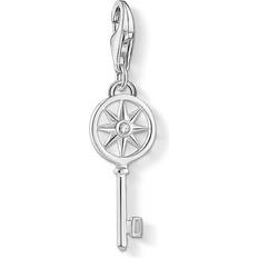 Smycke hänge nyckel Thomas Sabo Charm pendant Key with Star - White/Silver