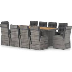 vidaXL 3059349 Matgrupp, 1 Bord inkl. 10 Stolar