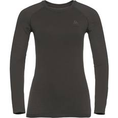 Damen - Polyamid Basisschicht-Oberteile Odlo Performance Warm Eco Long Sleeve Base Layer Women - Black/Graphite Grey