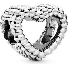 Pandora Breloques et Pendentifs Pandora Beaded Open Heart Charm - Silver