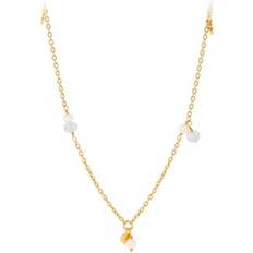 Pernille corydon afterglow Pernille Corydon Afterglow Sea Necklace - Gold/Agate/Pearl