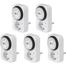 Valkoinen Ajastimet Goobay Pro Mechanical Timer 5 pcs