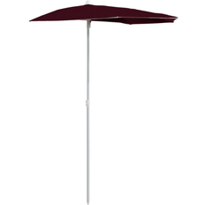 Stål Parasoll vidaXL Garden Half Parasol with Pole 90cm