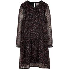 V-udskæring Kjoler Børnetøj Creamie Dobby Dress - Black (821744-1007)