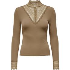 Pitsi Vaatteet Only Onltilde L/S High Neck Lace Top - Vihreä