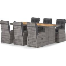 vidaXL 3059345 Matgrupp, 1 Bord inkl. 6 Stolar