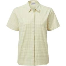 Yellow Shirts Craghoppers Nasima Short Sleeved Shirt - Flax Yellow Check