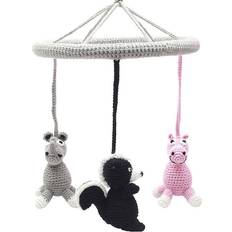 NatureZoo Crochet Mobile Camel, Skunk & Rhino