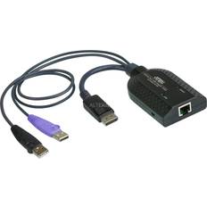 Kabel Aten 2USB A/DisplayPort-RJ45 M-F Adapter