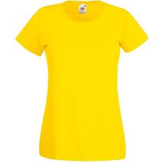 Universal Textiles Womens Value Fitted Short Sleeve Casual T-shirt - Bright Yellow