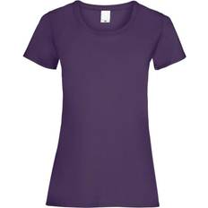 Universal Textiles Womens Value Fitted Short Sleeve Casual T-shirt - Grape