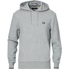 Fred Perry Tipped Hooded Sweatshirt - Steel Marl
