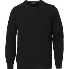 Stenströms Herr Tröjor Stenströms Merino Crew Neck Sweaters - Black