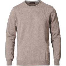 Stenströms Merino Crew Neck Sweaters - Mud Brown