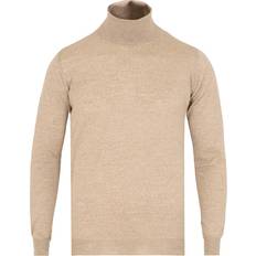 Beige - Herr - Polotröjor Oscar Jacobson Cole Rollneck Sweatshirt - Beige