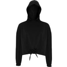 Tridri Women's Cropped Oversize Hoodie - Black