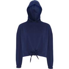 Tridri Women's Cropped Oversize Hoodie - Navy