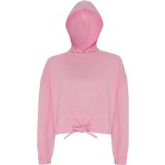 Tridri Women's Cropped Oversize Hoodie - Light Pink