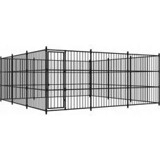 vidaXL Outdoor Dog Kennel 177.2"x177.2"x72.8"