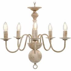 5 Lampes Lustres vidaXL 5xE14 Lustre 50cm