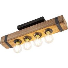 Wood Ceiling Flush Lights QAZQA Industrial Ceiling Flush Light 8.5cm