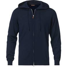 Stenströms Merino Full Zip Hoodie - Navy