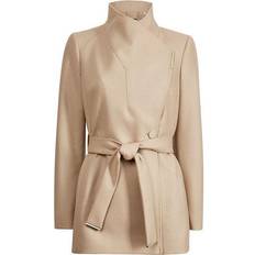 Ted Baker Women Outerwear Ted Baker Rosess Wool Wrap Short Coat - Camel