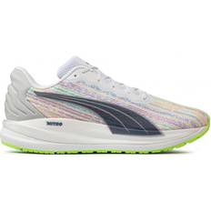 Puma White Running Shoes Puma Magnify Nitro Spectra M - White/Sunblaze/Green Glare