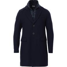 Mies - Polyamidi Takit Hernö Wool Zip Coat - Navy