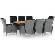 vidaXL 3060143 Set da pranzo per patio, 1 Tavolo incluso 8 Sedie