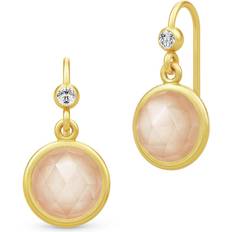 Julie sandlau månesten Julie Sandlau Moon Earrings - Gold/Moonstone/Transparent