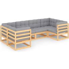 vidaXL 3077294 Loungeset, Bord inkl. 6 Soffor