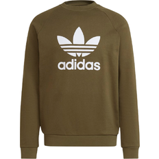 adidas Adicolor Classics Trefoil Crewneck Sweatshirt - Focus Olive/White