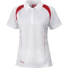 Running - Women Polo Shirts Spiro Team Spirit Polo Shirt Women - White/Red