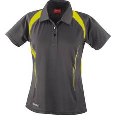 Fitness & Gym - Women Polo Shirts Spiro Team Spirit Polo Shirt Women - Grey/Lime